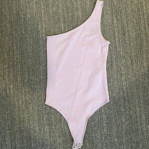 Pink Abercrombie one shoulder bodysuit